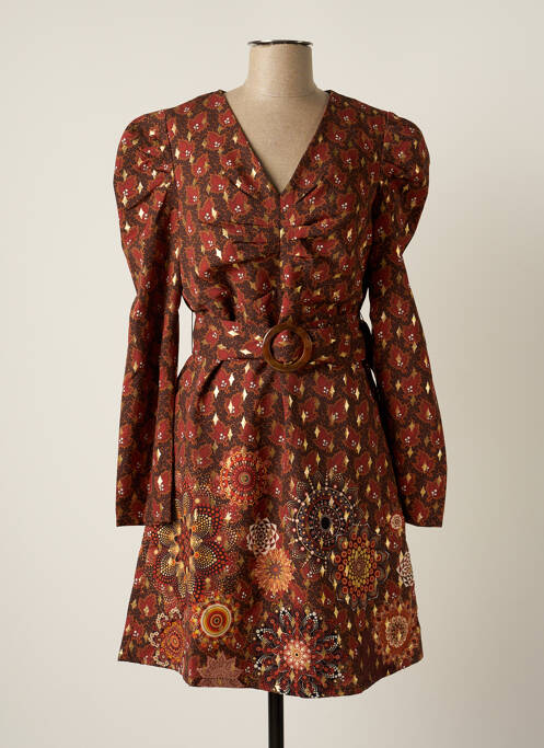 Rochie midi maro MULTIPLES femeie