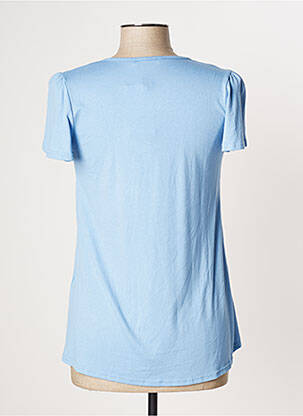 Tricou elasticitate mâneci scurte albastru MULTIPLES femeie