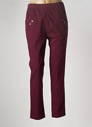 Pantalon slim talie elastică mărime normală roșu MULTIPLES femeie