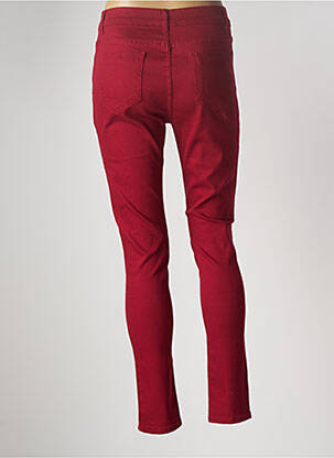 Pantalon slim țesătură poplin mărime normală roșu MULTIPLES femeie