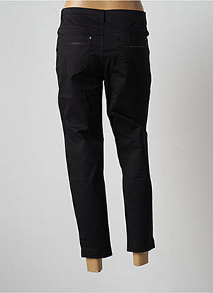 Pantalon 7/8 țesătură poplin mărime normală negru MULTIPLES femeie