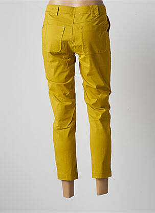 Pantalon 7/8 țesătură poplin mărime normală galben MULTIPLES femeie