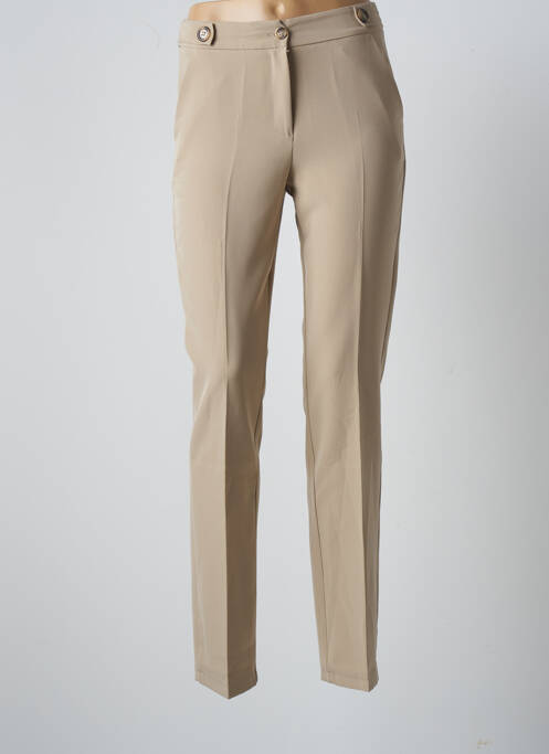 Pantalon drept bej MULTIPLES femeie