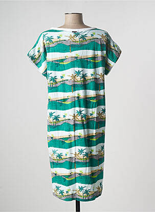 Rochie midi mâneci scurte mâneci scurte verde AGATHE & LOUISE femeie