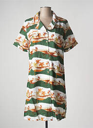 Rochie midi mâneci scurte mâneci scurte verde AGATHE & LOUISE femeie