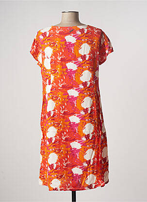 Rochie midi mâneci scurte mâneci scurte portocaliu AGATHE & LOUISE femeie
