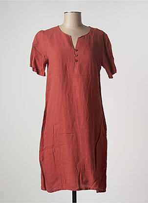 Rochie midi maro AGATHE VELMONT femeie