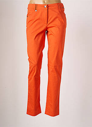 Pantalon slim țesătură poplin mărime normală portocaliu AGATHE & LOUISE femme