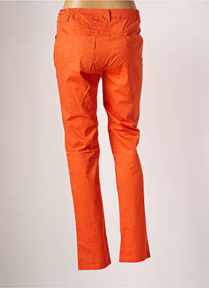 Pantalon slim țesătură poplin mărime normală portocalie AGATHE & LOUISE femeie