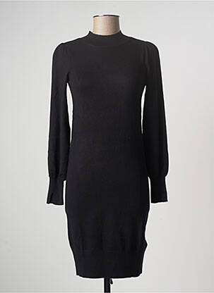 Rochie pulover guler col înalt mâneci lungi negru CAMAIEU femeie