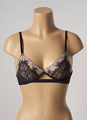 Sutien broderie sutien cupe întregi cu decolteu înalt negru PASSIONATA femeie