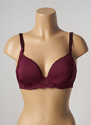 Sutien efect material satinat top sutien modelat roșu SIMONE PERELE femeie