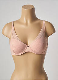 Sutien efect material satinat top sutien modelat roz FEMILET femme