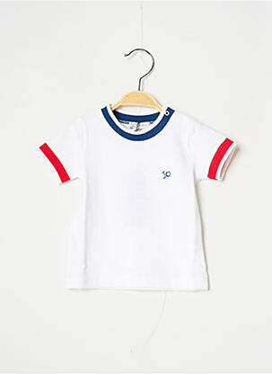 Tricou croială dreaptă mâneci scurte alb J.O MILANO băiat