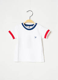 Tricou croială dreaptă mâneci scurte alb J.O MILANO garcon