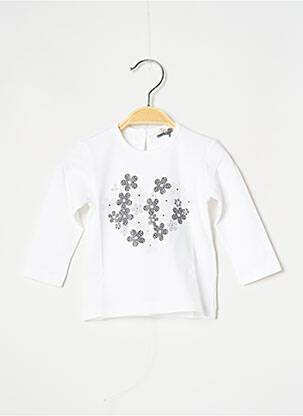 Tricou închidere cu nasturi la spate mâneci lungi alb J.O MILANO fată