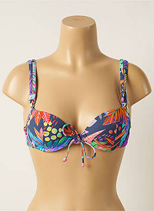 Sutien de costum de baie elasticitate top sutien modelat albastru CHERRY BEACH femeie