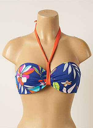 Sutien de costum de baie elasticitate top sutien modelat albastru CHERRY BEACH femeie