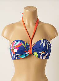 Sutien de costum de baie elasticitate top sutien modelat albastru CHERRY BEACH femeie
