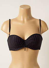 Sutien de costum de baie elasticitate top sutien modelat negru CHERRY BEACH femme