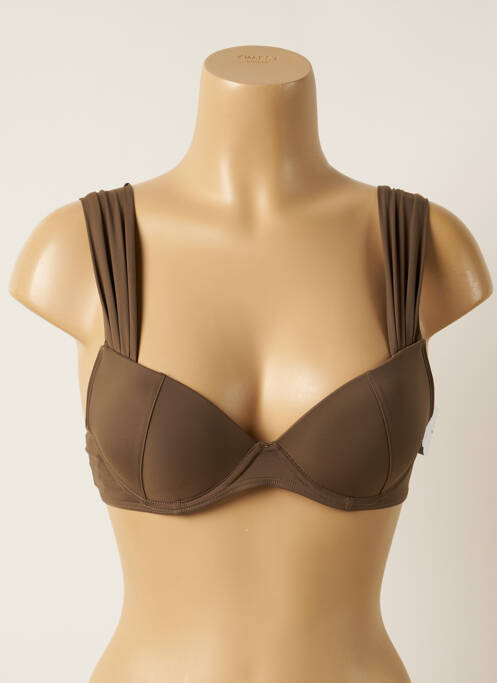 Sutien de costum de baie elasticitate top sutien modelat maro AUBADE femme