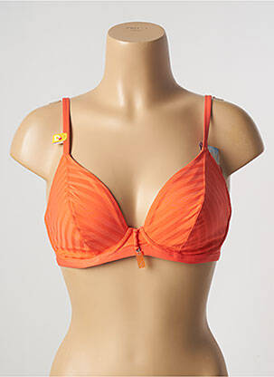Sutien de costum de baie elasticitate sutien cupe întregi cu decolteu înalt portocalie CHERRY BEACH femeie