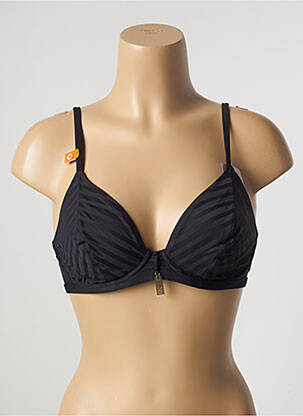 Sutien de costum de baie elasticitate sutien cupe întregi cu decolteu înalt negru CHERRY BEACH femeie