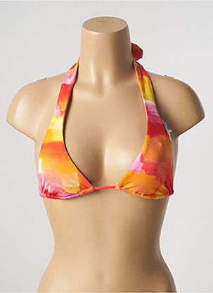 Sutien de costum de baie elasticitate top triunghiuri portocalie CHERRY BEACH femeie