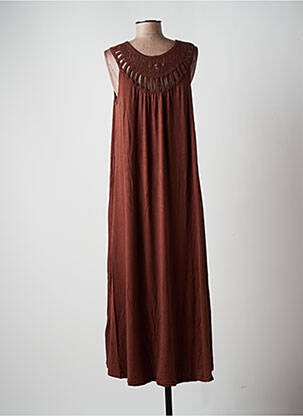 Rochie lungă fără mâneci fără mâneci maro B.YOUNG femeie