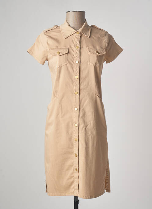 Rochie scurtă bej PAUL BRIAL femeie