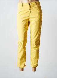 Pantalon slim țesătură poplin mărime normală galben EMMA & ROCK femme