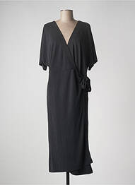 Rochie lungă mâneci scurte mâneci scurte negru LOSAN femeie