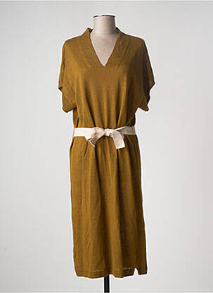 Rochie midi mâneci scurte mâneci scurte verde DES PETITS HAUTS femeie