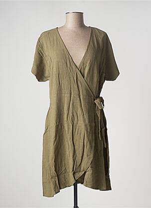 Rochie midi mâneci scurte mâneci scurte verde B.YOUNG femeie