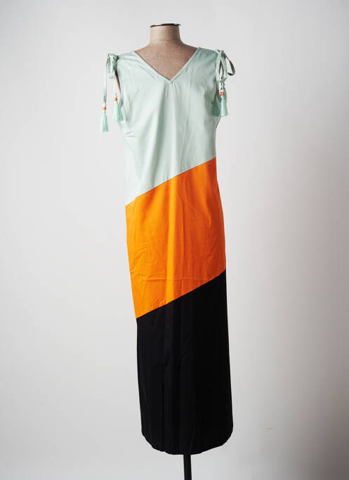 Rochie lungă verde SENORETTA femeie