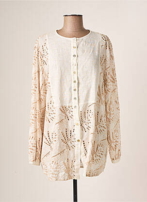 Tunică mâneci lungi bej LA FABBRICA DEL LINO femeie