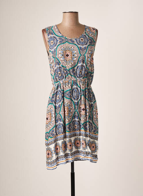 Rochie midi imprimeu fantezie fără mâneci albastru MOLLY BRACKEN femme