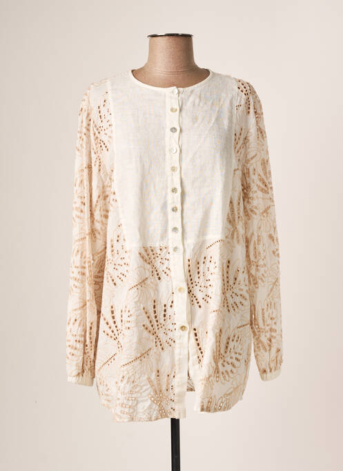 Tunică mâneci lungi bej LA FABBRICA DEL LINO femeie