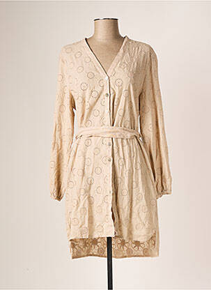 Rochie scurtă bej LA FABBRICA DEL LINO femeie