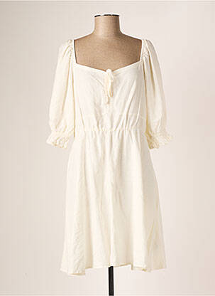 Rochie midi mâneci 3/4 mâneci 3/4 bej B.YOUNG femeie