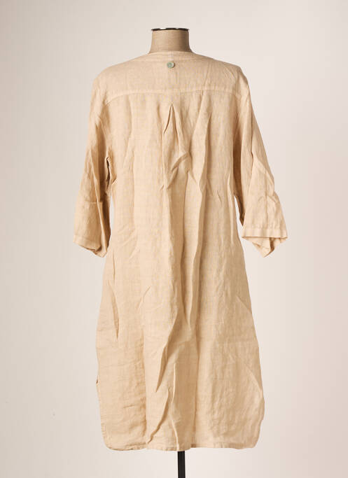 Rochie midi bej LA FABRICA DEL LINO femeie