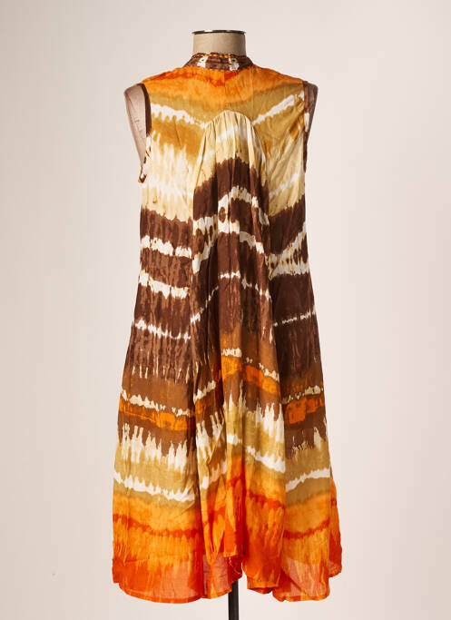 Rochie midi portocaliu ICONIQUE femeie