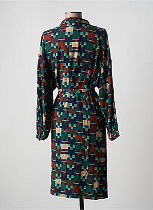 Rochie midi croială fluidă mâneci lungi verde NICE THINGS femeie