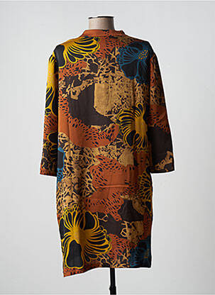 Rochie scurtă mâneci 3/4 mâneci 3/4 maro TRAFFIC PEOPLE femeie