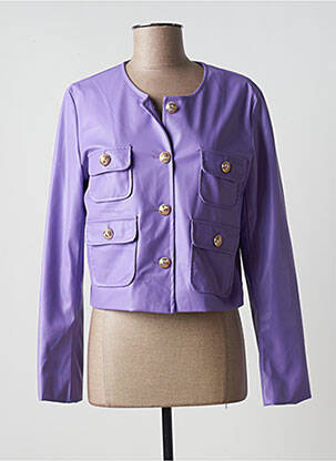 Geci din piele ecologică violet LUMINA femeie