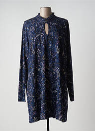 Rochie scurtă mâneci lungi mâneci lungi albastru YESTA femme