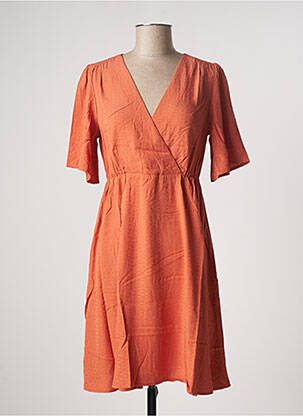 Rochie midi mâneci 3/4 mâneci 3/4 portocalie LOLA ESPELETA femeie