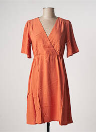 Rochie midi mâneci 3/4 mâneci 3/4 portocaliu LOLA ESPELETA femeie