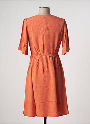 Rochie midi mâneci 3/4 mâneci 3/4 portocalie LOLA ESPELETA femeie
