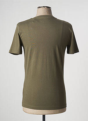 Tricou croială cambrată mâneci scurte verde SQUARE UP bărbat